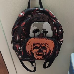 Loungefly Black and Red Patterned Backpack